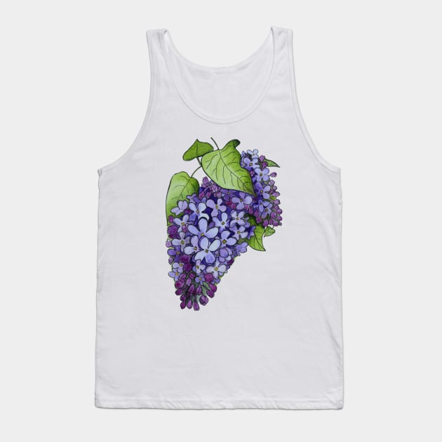 Luminous Lilacs Tank Top by Kirsty Topps